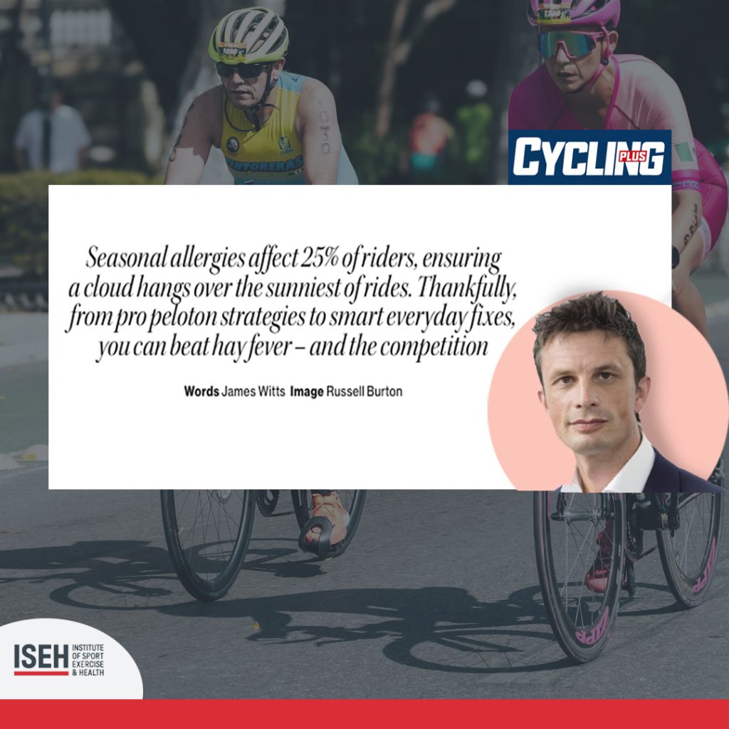 Prof. James Hull hay fever cyclists feature