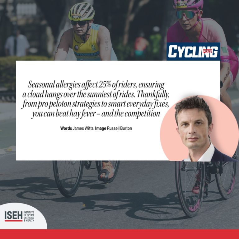 Prof. James Hull hay fever cyclists feature